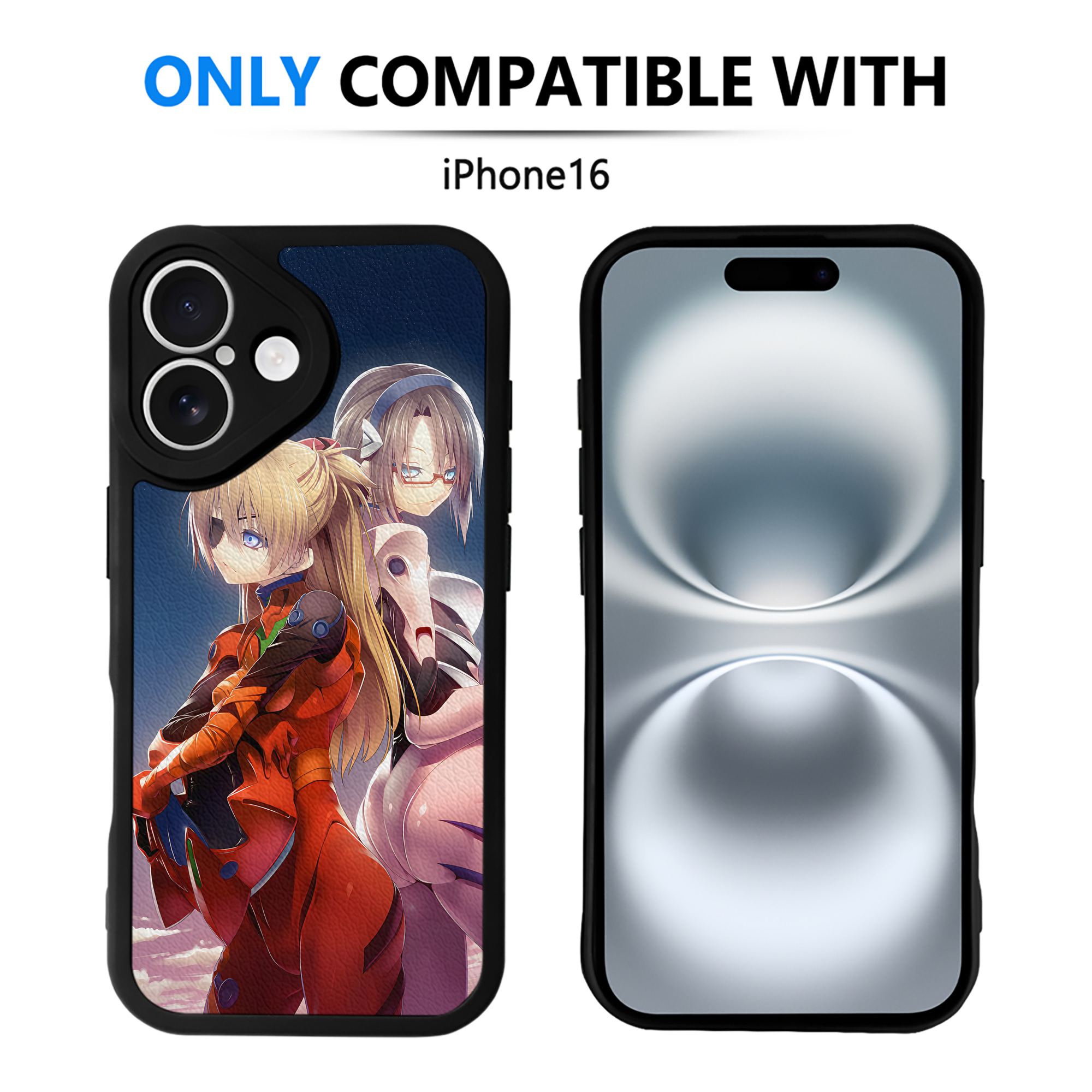 （画像用） EVA 新世紀エヴァンゲリオン 【iPhone 16シリーズ対応】シリコンスマホケース（レザー調） 材質：シリコン